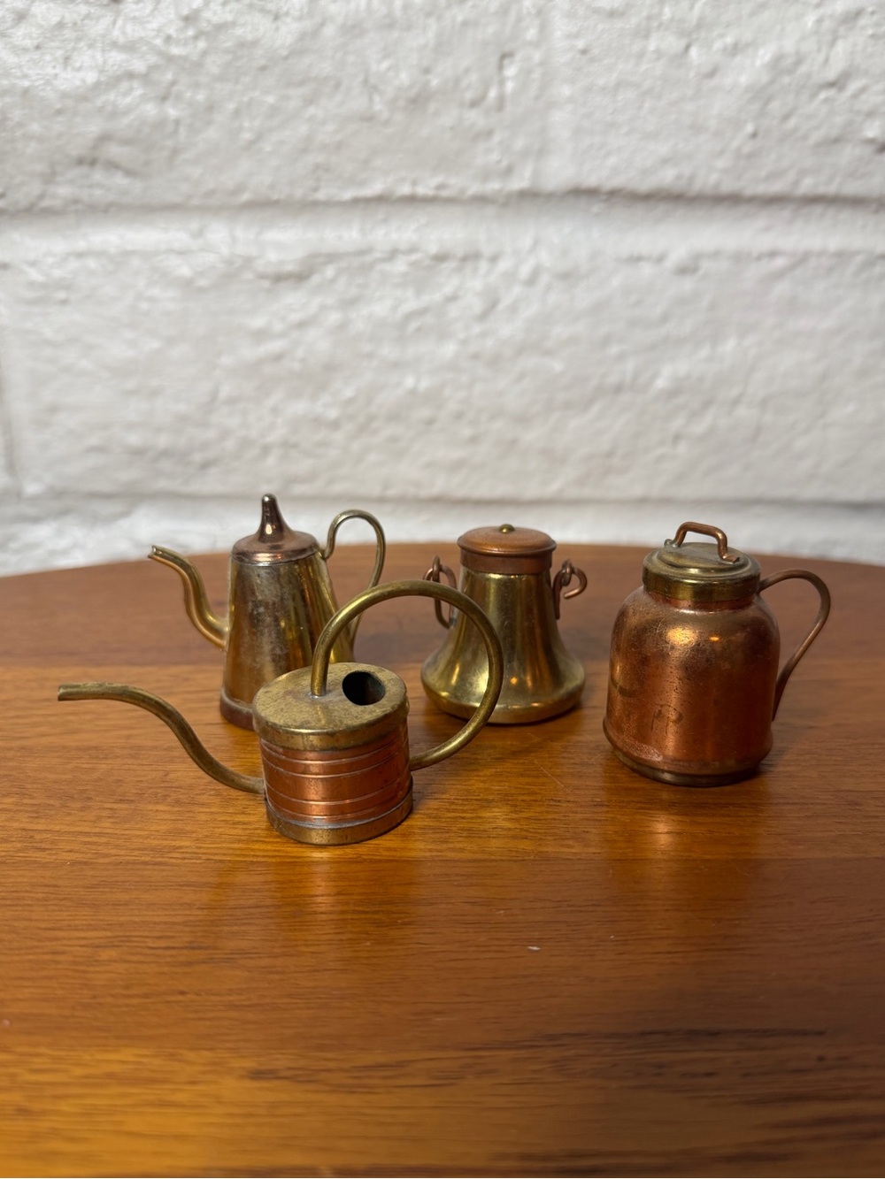Vintage Brass Copper Miniature Lot Made in England Holland Trinket Shelf